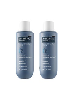 BARE ANATOMY Bare Anatomy Hair Fall Control Shampoo | Provides 5x Hair Fall Control | Adenosine & Peptides | For Dry & Frizzy Hair | Sulphate & Paraben Free | DHT Blocker | Women & Men | 250ml (Pack of 2)  - Image 1