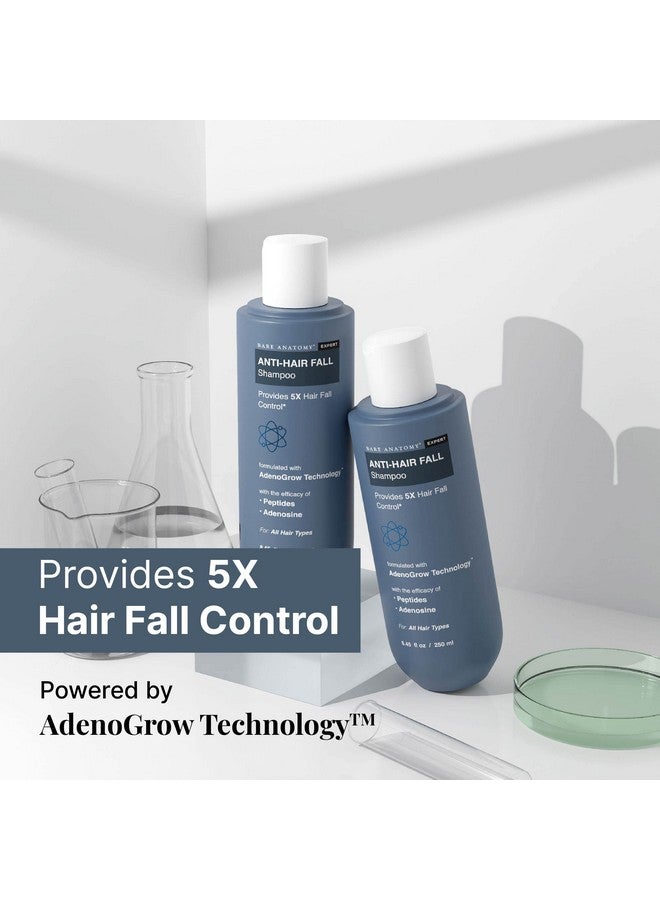 Bare Anatomy Hair Fall Control Shampoo | Provides 5x Hair Fall Control | Adenosine & Peptides | For Dry & Frizzy Hair | Sulphate & Paraben Free | DHT Blocker | Women & Men | 250ml (Pack of 2) - Image 3