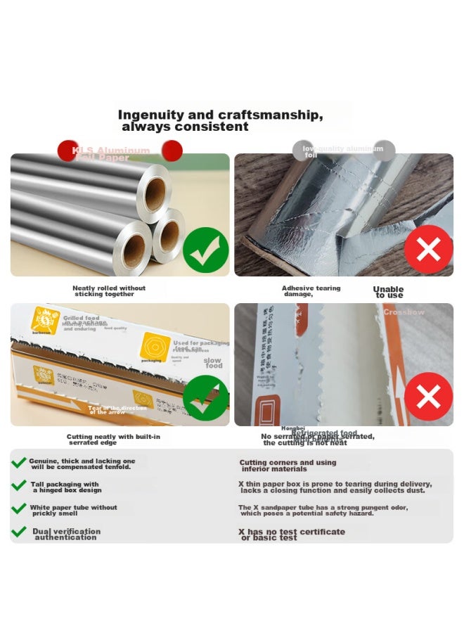 kaulus Kaoleshi Aluminum Foil For Air Fryer, 60m Long * 30cm Wide * 15μm Thick, Aluminum Foil For Oven And Baking Tray - Image 2