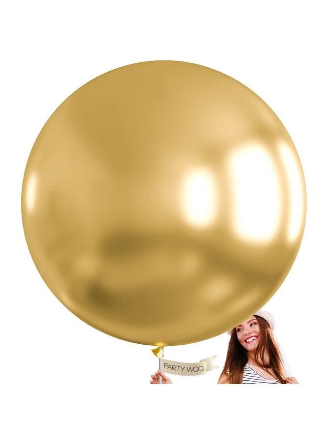 PartyWoo - Metallic Gold Balloons 4 Pcs 36 Inch Large Gold Metallic Balloons Latex Balloons For Balloon Garland As Party Decorations Birthday Decorations Wedding Decorations Baby Shower Decorations - Image 1