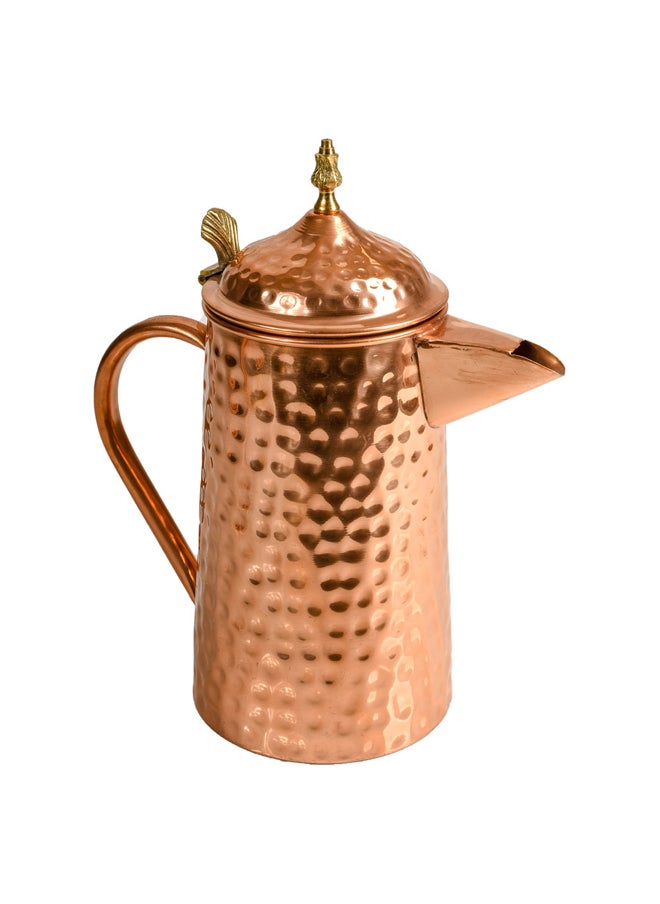 AL SANIDI - Habb Al-Romman Copper milk Dallah, Indian coffee Dallah, Coppery, 2 L - Image 1