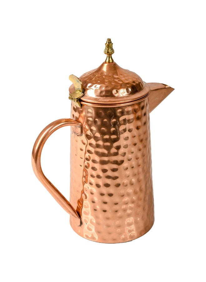AL SANIDI - Habb Al-Romman Copper milk Dallah, Indian coffee Dallah, Coppery, 2 L - Image 1