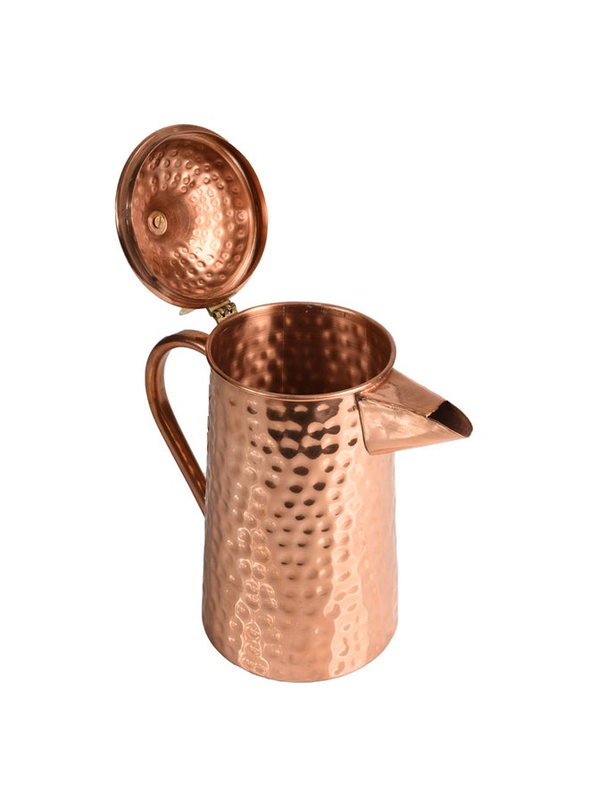 AL SANIDI - Habb Al-Romman Copper milk Dallah, Indian coffee Dallah, Coppery, 2 L - Image 1