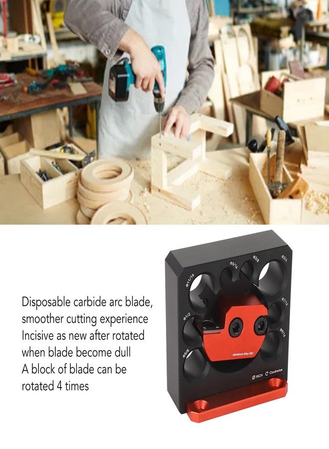 Bewinner Dowel Maker Jig Kit - Imperial Adjustable Dowel Cutter 8mm to 20mm, Carbide Inserts Woodworking Tools for Wood Rod Milling Pin Round Rod Auxiliary Tool - Image 3