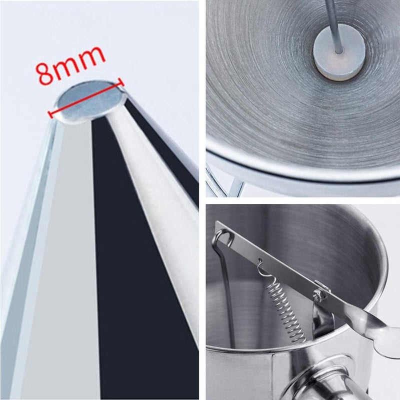 JUDEE Pancake Batter Dispenser with Handle Rack Silicone Mouths I Stainless Steel Octopus Ball Funnel I Heavy Duty Baking Tool I Maker for Cupcakes Crepes Muffin Waffles Chocolate balls - Image 2