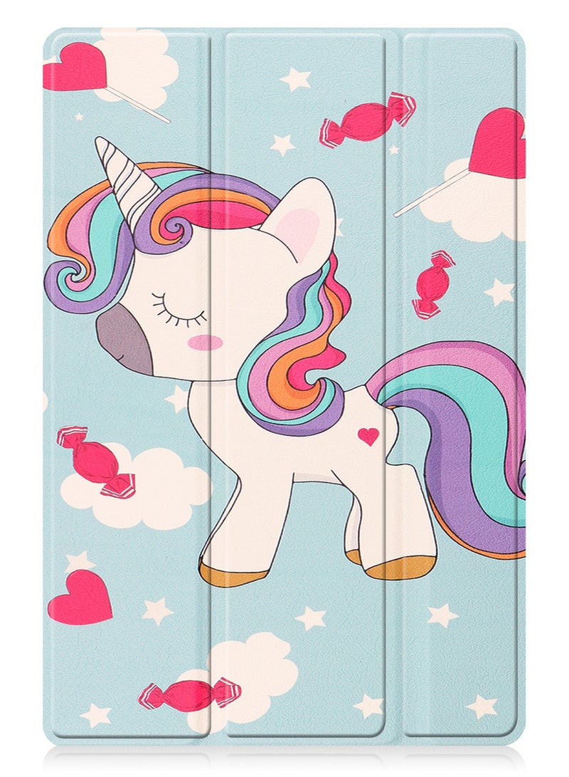 حافظة لهاتف سامسونج جالاكسي تاب ايه 8 10.5" (2021) * 200 / * 205 غطاء خلفي حامل تلقائي للنوم غطاء فوليو مغناطيسي ذكي-متعدد الألوان Multicolor - Image 2