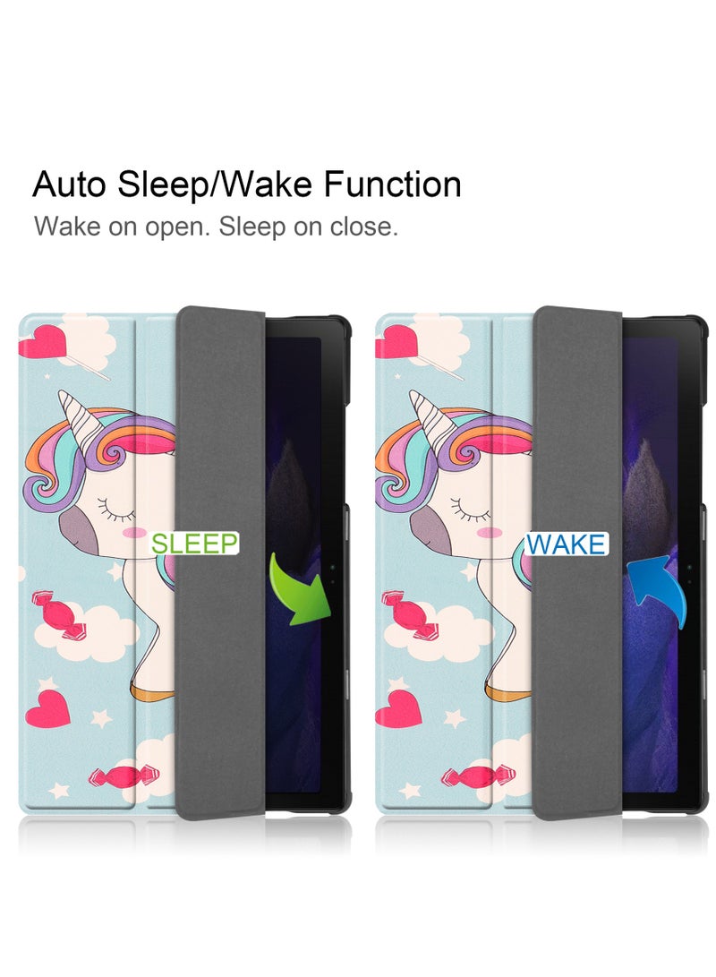 حافظة لهاتف سامسونج جالاكسي تاب ايه 8 10.5" (2021) * 200 / * 205 غطاء خلفي حامل تلقائي للنوم غطاء فوليو مغناطيسي ذكي-متعدد الألوان Multicolor - Image 3