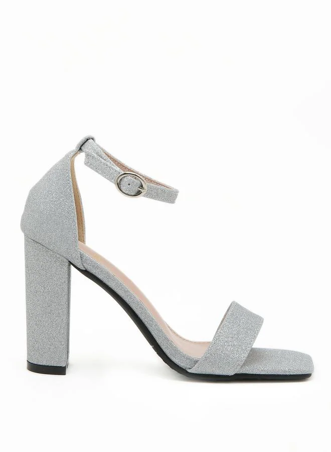 سنيك ايه بيك صنادل بكعب عريض مفتوح من الأمام مزينة