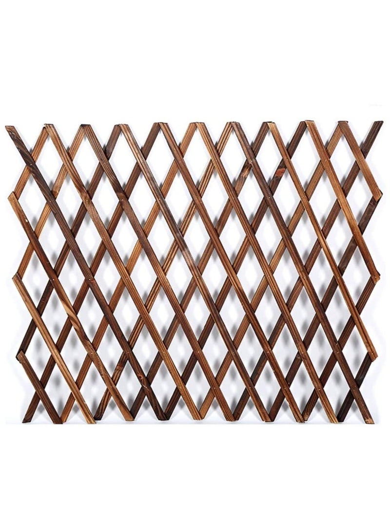 LINGWEI Wooden Fence Portable Expendable Wooden Garden Fence For Garden Wooden Wicker Fence For Home Wall Hanging Wooden Fence For Wall Wooden Plant Trellis Frame - Image 5