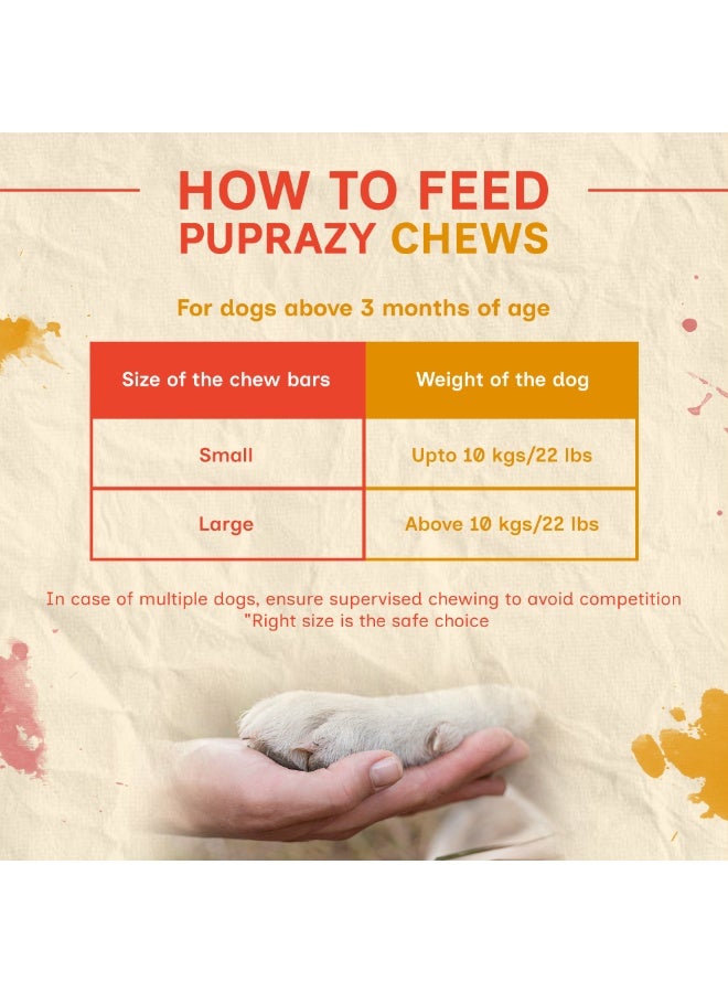 PUPRAZY Himalayan Yak Cheese Dog Chew Bars | 3-Flavor Pack (Natural, Turmeric & Strawberry) | All Natural, Junk-Free Dog Treats | Long-Lasting Dental Chews - Image 5