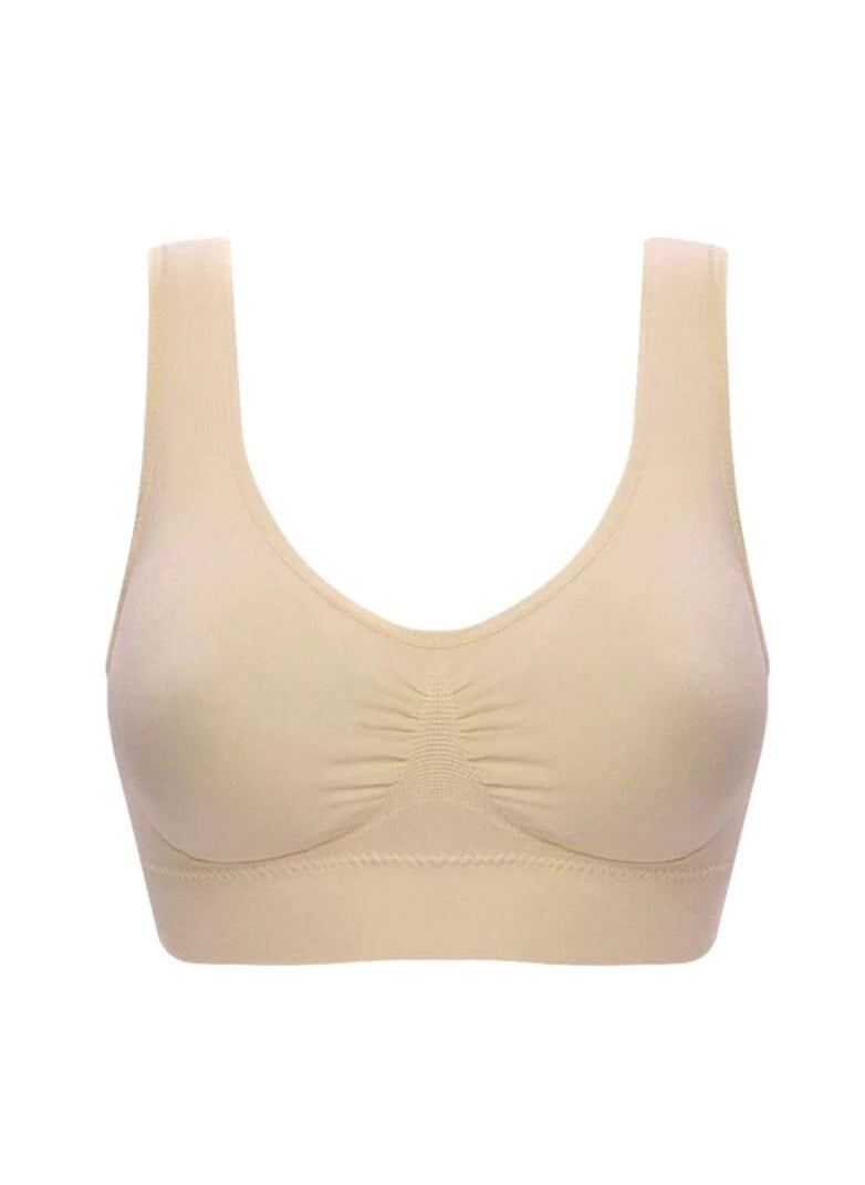 Generic - مجموعة مكونة من 3 قطع حمالة صدر رياضية مريحة بدون درزات للنساء، حمالة صدر يوغا مبطنة بدون أسلاك - Image 1