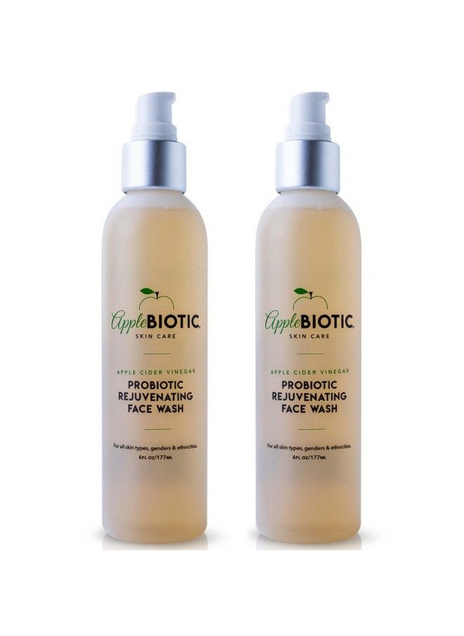 AppleBiotic Apple Cider Vinegar Natural Face Wash 2 Pk: Exfoliating Gel Foaming Facial Cleanser For Men Women Teens And All Skin Types. Cleanses Oily Skin Calms Acne Breakouts And Removes Makeup 6Oz  - Image 2
