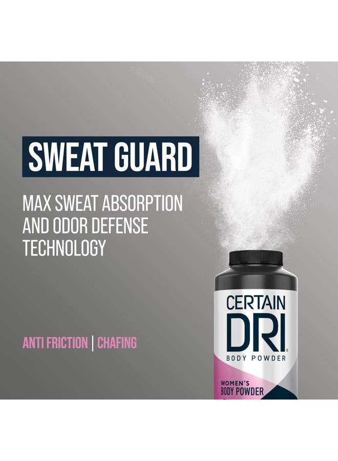 Certain Dri Women's Body Powder - Talc-Free - Triple-Action Sweat, Odor, & Moisture Control - Anti-Chafing Calamine Formula - Doctor-Recommended for Sensitive Skin - 8 oz - Image 3