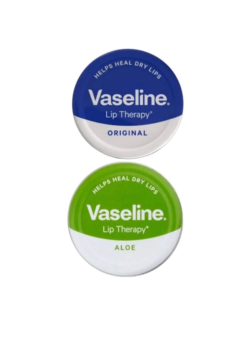 Vaseline Two-piece set of Vaseline lip balm original 20gram