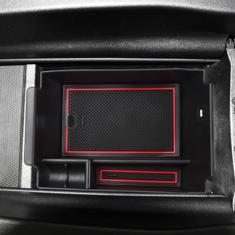 MARCHFA Center Console Organizer Compatible for 2020-2022 2023 2024 2025 2026 Benz GLE 350 450 W167 53 AMG Accessories Armrest Tray Organizer Insert Storage Box for GLS 450 2020 2021 2022 (Red) - Image 5