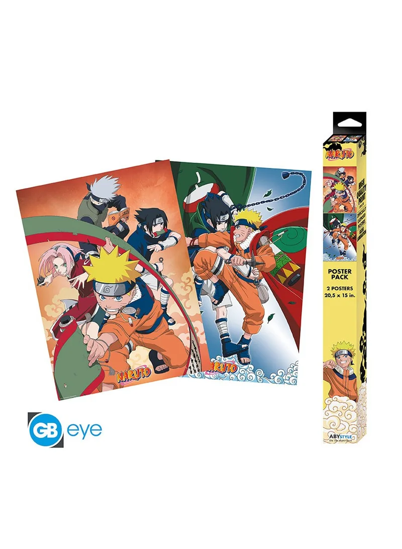 أبيستايل ABYstyle Naruto Team 7 X4 Set 2 Chibi 52x38 Posters