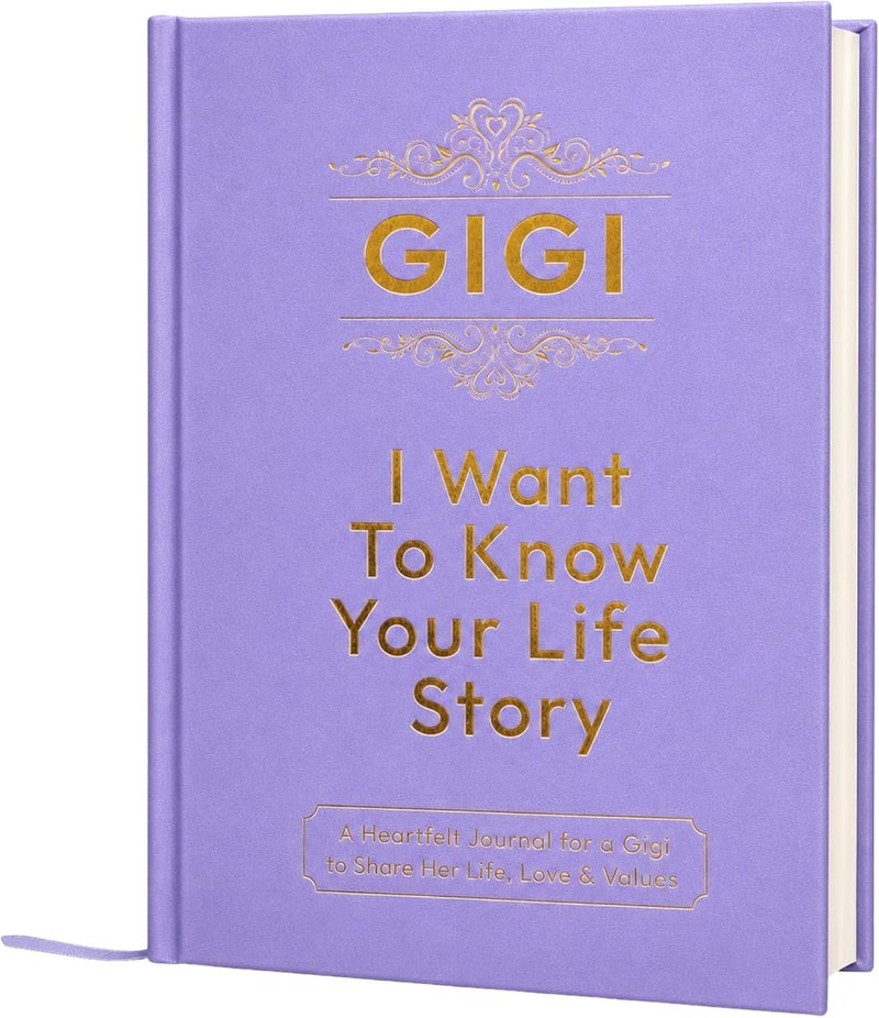 XKFCFC Gigi I Want to Know Your Life Story Leather Journal (Hardcover) - Christmas or Birthday Gifts for Grandma - Share Her Love and Story - Ideal Gifts for Mothers Day from Granddaughter Grandson - Image 1