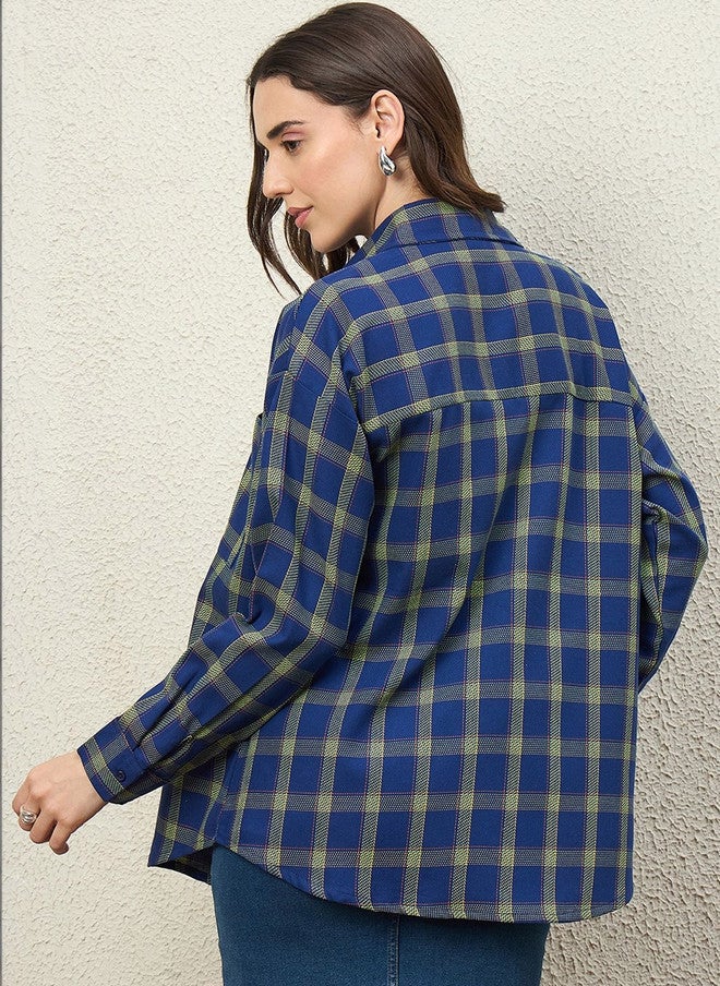 CHIMPAAANZEE Women Checked Casual Shirt - Image 4