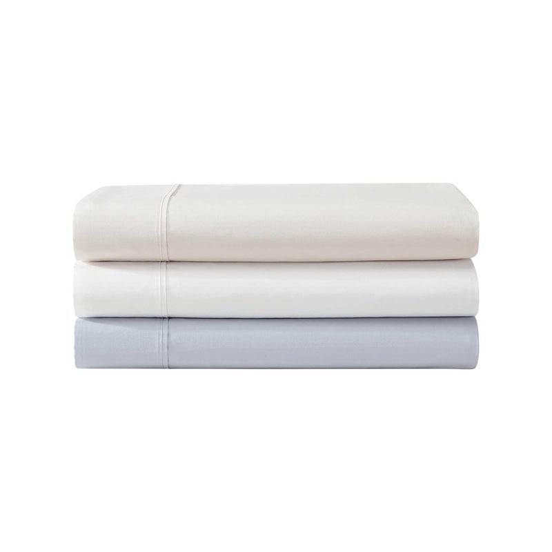 Vera Wang â€“ King Sheet Set, 100% Egyptian Cotton Percale Bed Sheets with a Smooth & Crisp Feel, Deep Pockets, Bedding with Matching Fitted Sheet & Pillowcases (Blue) - Image 4