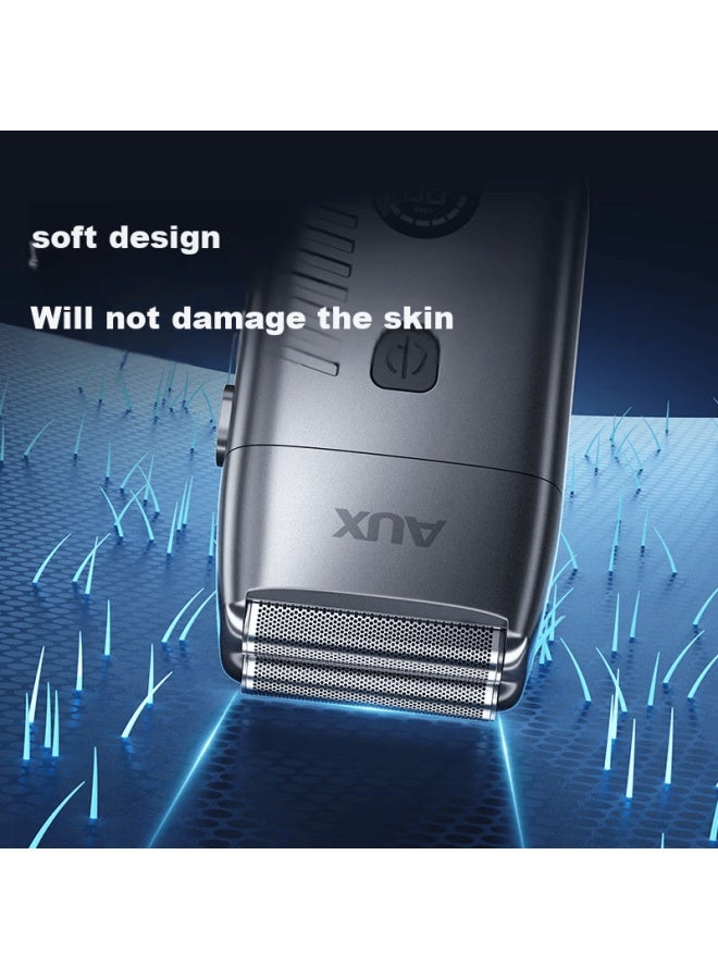 Aux Hair Lightener, Shaver For Hairline, Hair Trimmer, Electric Shaver, Reciprocating Razor, Electric Self-service Barbershop And Salon-specific Shaving Tool, Gradient Design, Birthday Gift For Fathers - Image 5