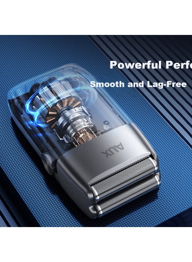 Aux Hair Lightener, Shaver For Hairline, Hair Trimmer, Electric Shaver, Reciprocating Razor, Electric Self-service Barbershop And Salon-specific Shaving Tool, Gradient Design, Birthday Gift For Fathers - Image 4