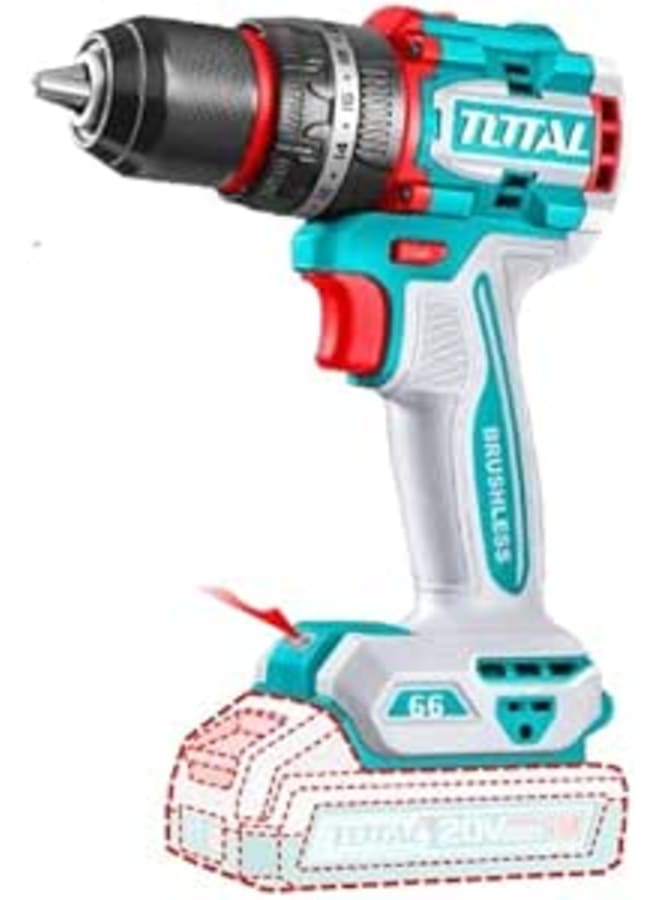 TOTAL Compact Brushless Cordless Impact Drill 20V 66NM TIDLI206681
