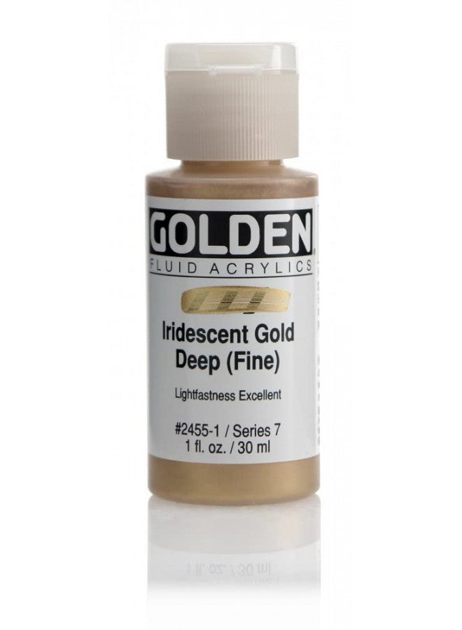 Golden Fluid Acrylic Paint 1 Ounce-Iridescent Gold Deep - Image 2