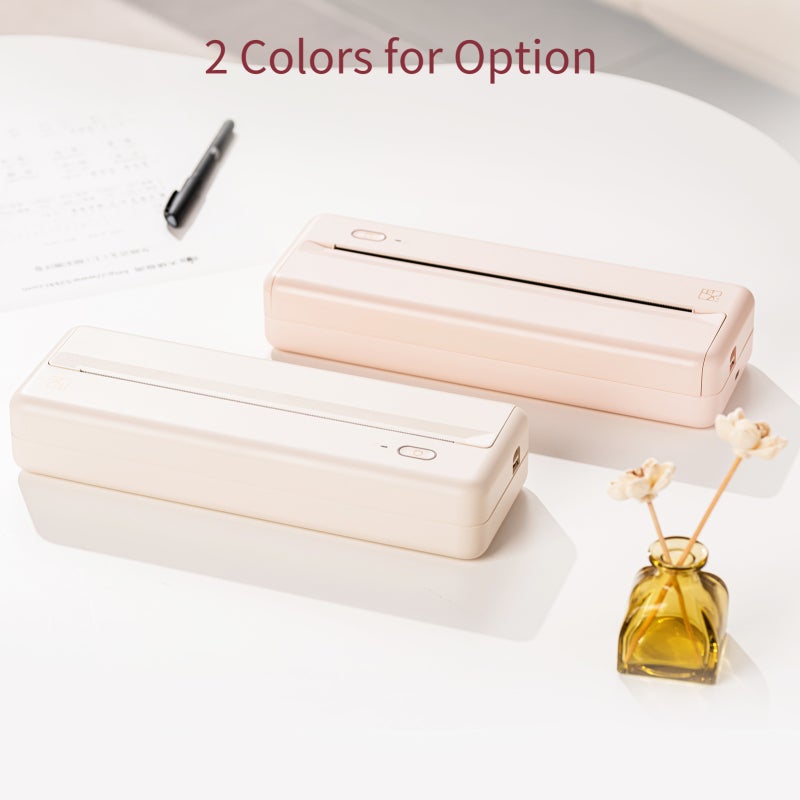 Portable Printer: White, 280x95x50mm, Inkless Printing - 30mm/s Speed, 2600mAh Battery, Wireless & Wired Connectivity, A4 & 4-Inch Print Sizes for Business Travel, School, Office & Study - Image 5