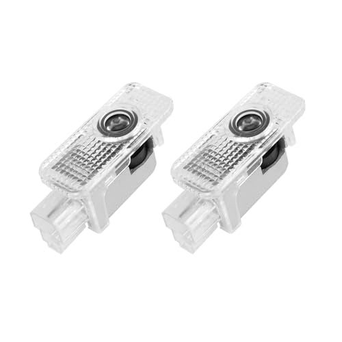 HAOGI 2Pcs Never Fade LED Door Light Logo Projection, Ghost Shadow Puddle Light Compatible for A3/A4/A5/A6/A7/A8/Q3/Q5/Q7/R8/TT/RS/S3/S4/S5/S6 Accessories (White and red) - Image 1