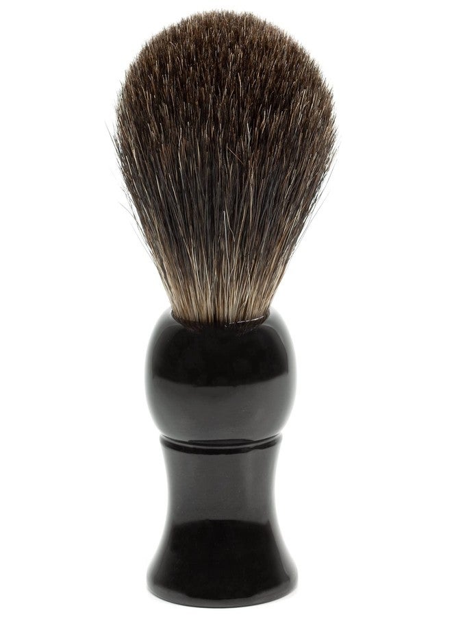 Fendrihan Pure Black Badger Shaving Brush with Black Handle - Image 1