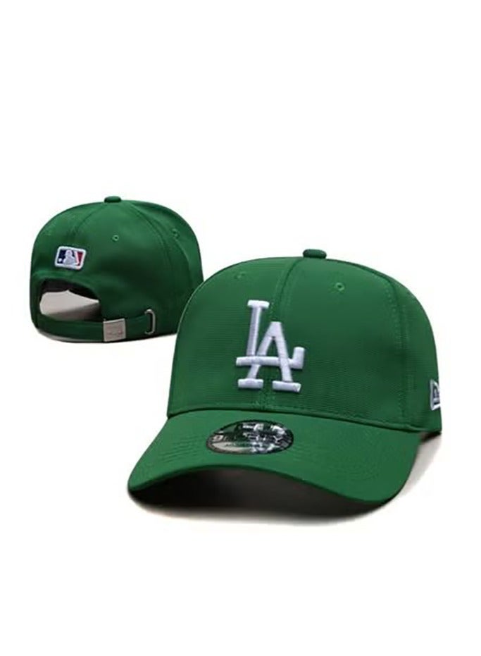 NEW ERA Green LA Curved - Brim Baseball Cap, Classic Embroidered Street Style