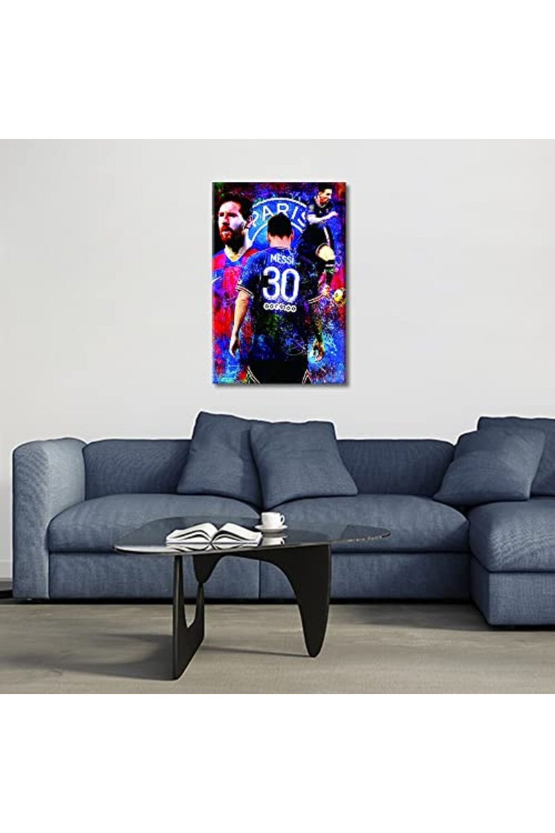 TISHIRON Soccer Superstar Lionel Messi Poster Wall Art - Image 4