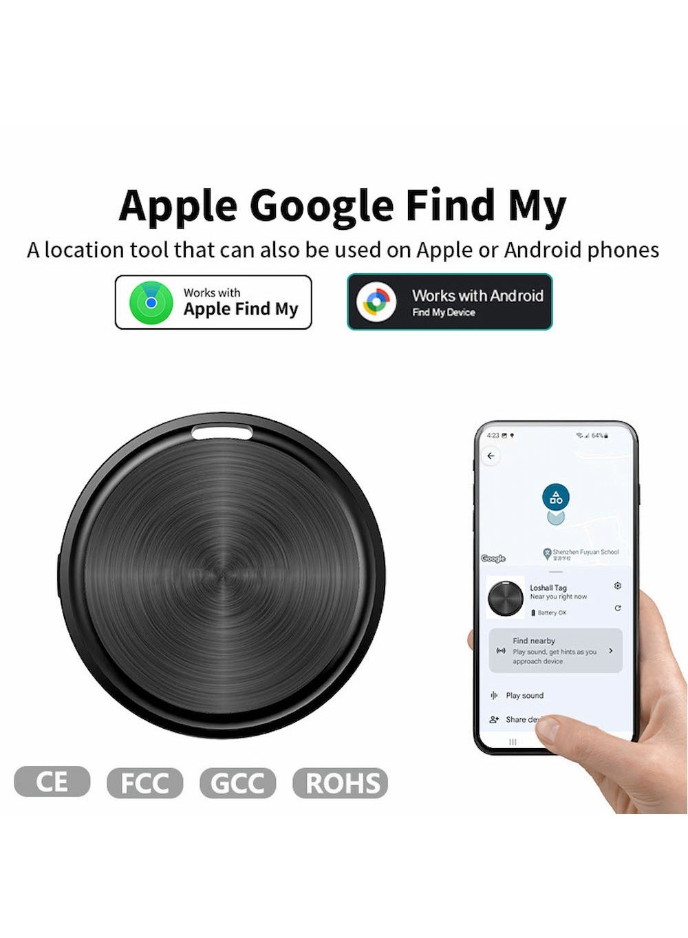 Generic GPS tracker airtag Android apple dual system smart air tag ...