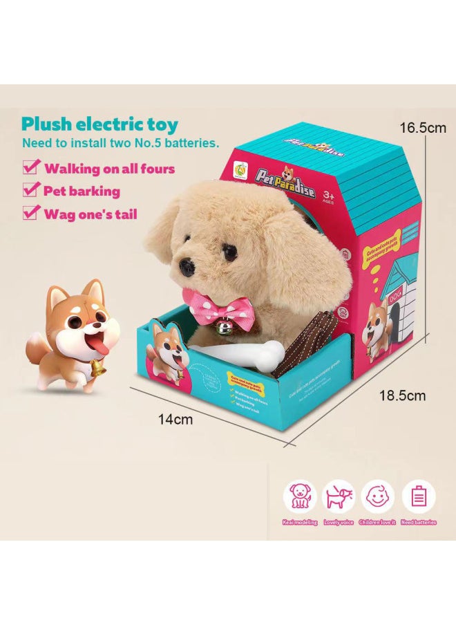 Generic Children's Plush Electric Sound Dog Bear Teddy Akita White Rabbit Doll Toy Battery Gift-Color:Labrador-Specifications:Order A Multiple Of 60 Pieces Before Shipment  - Image 1