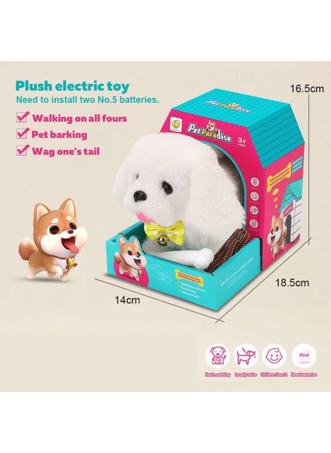 Generic Children's Plush Electric Sound Dog Bear Teddy Akita White Rabbit Doll Toy Battery Gift-Color:Labrador-Specifications:Order A Multiple Of 60 Pieces Before Shipment  - Image 2