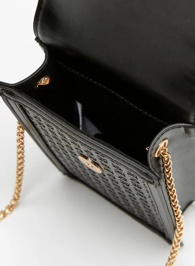 فلورا بيلا من شو إكسبرس Women's Monogram Embossed Crossbody Bag With Chain Strap