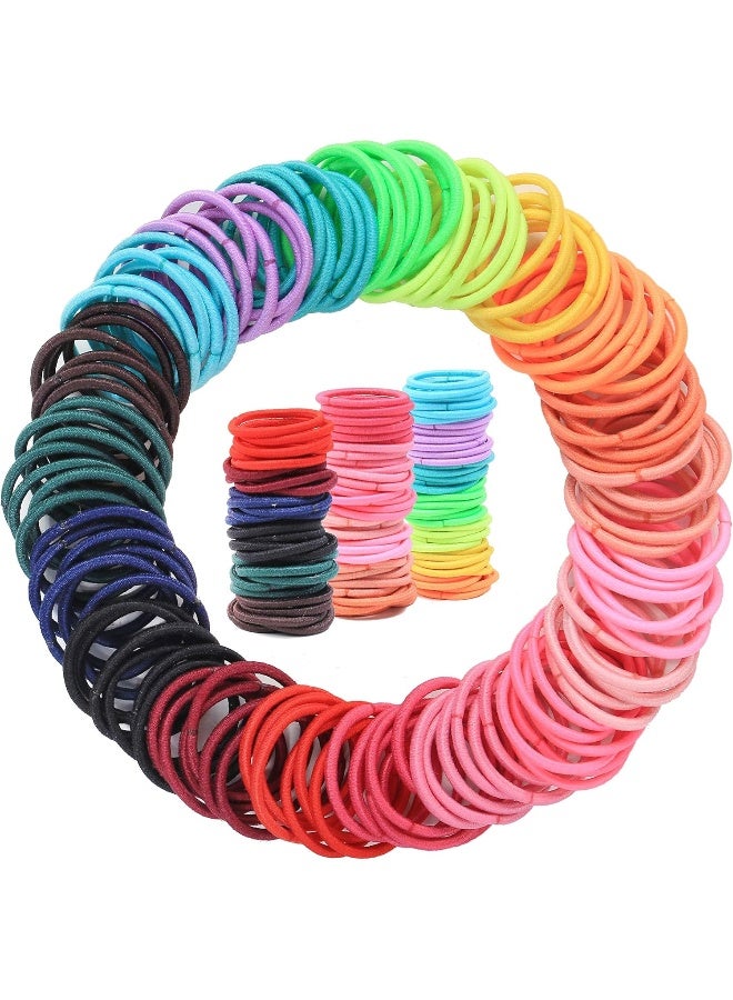 Seiolieliou Seiolieliou 200PCS Baby Toddler Hair Ties, Multicolor Elastic Hair Ties, No Crease Hair Elastics Small Ponytail Holders Hair Ties for Kids Girls - Image 1
