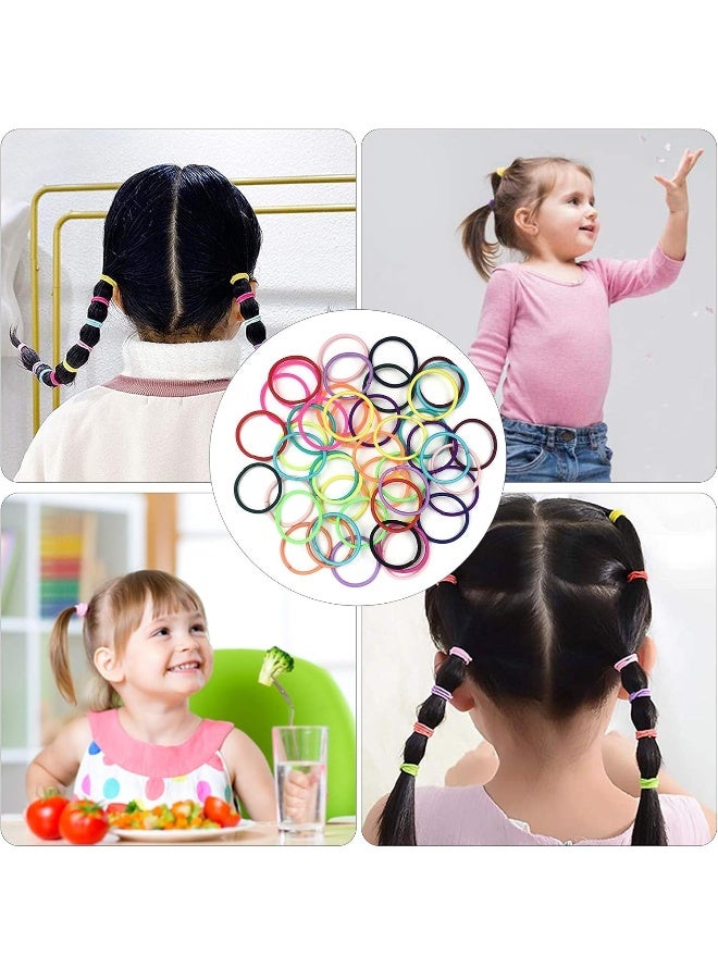 Seiolieliou Seiolieliou 200PCS Baby Toddler Hair Ties, Multicolor Elastic Hair Ties, No Crease Hair Elastics Small Ponytail Holders Hair Ties for Kids Girls - Image 5