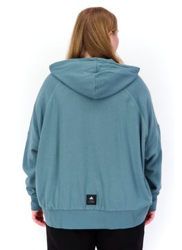 Adidas Women Plus Size Long Sleeves Outdoor Hooded Sweatshirt, Sage  - Image 4