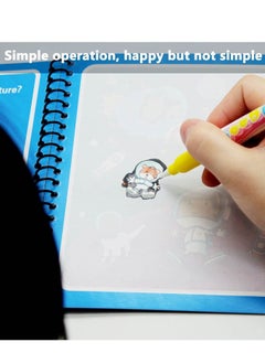 Y&D Magic Water Colouring Book Children Reusable Drawing Book with Pen Early Education Doodle Painting Toys for Kids Boys Girls Ages 2 3 4 Years Plus Educational Learning Gifts 4pcs  - Image 3