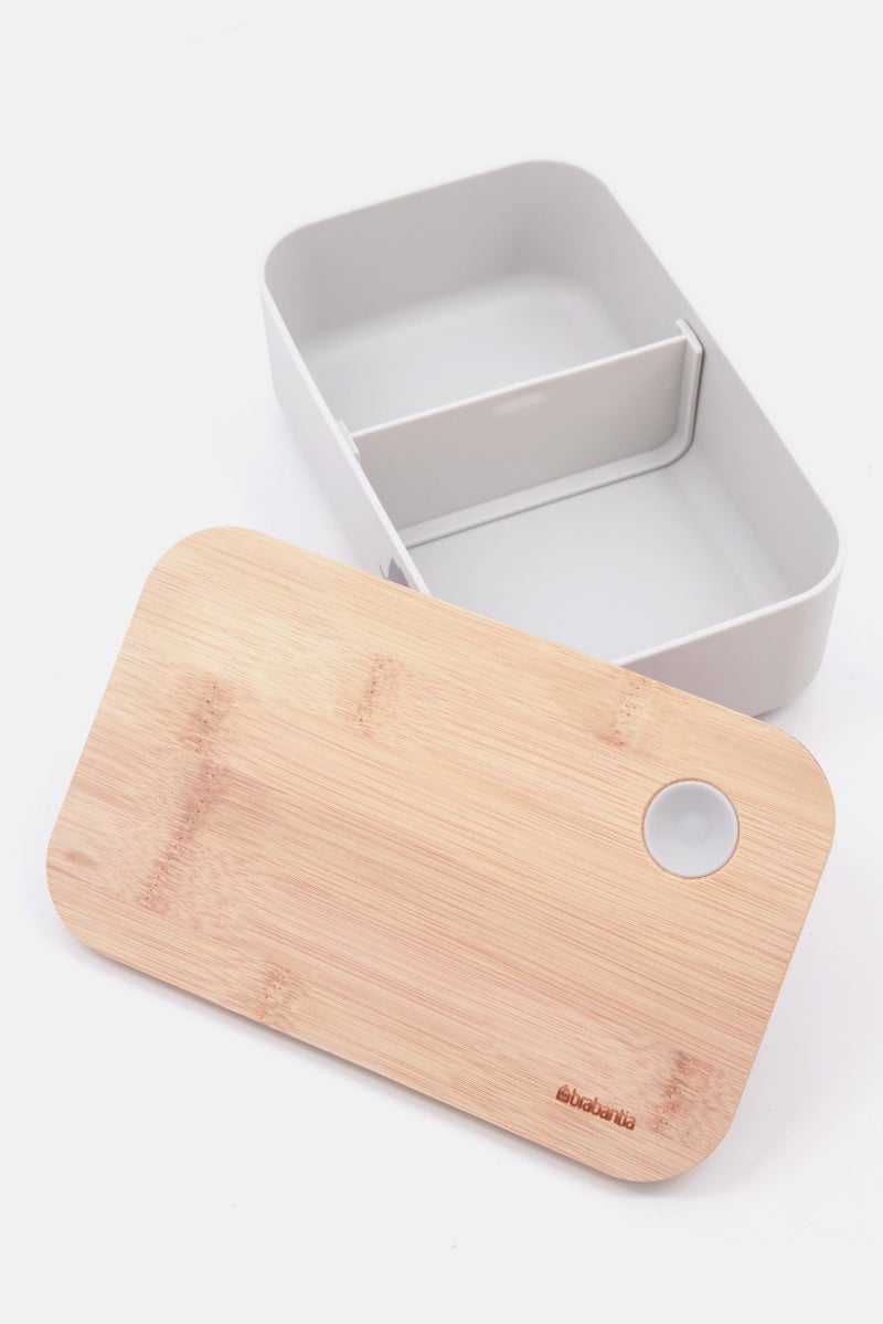 brabantia Lunch Box Bamboo Lid 1200ml, Grey - Image 5