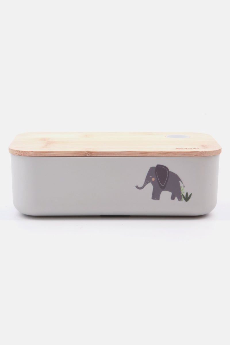 brabantia Lunch Box Bamboo Lid 1200ml, Grey - Image 2