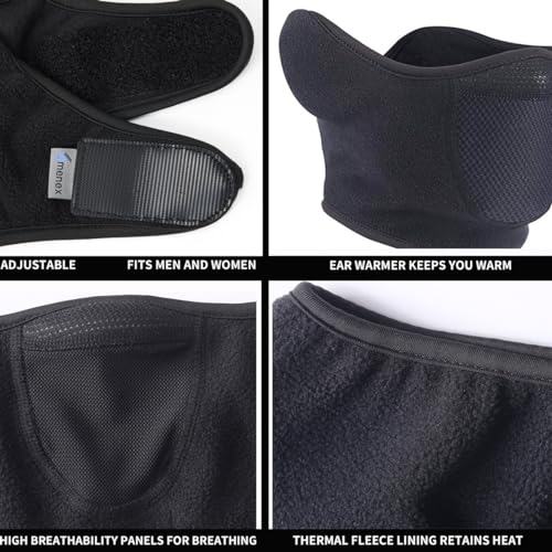 Omenex Balaclava Half Face Mask Adjustable Fastener Windproof Men Women for Skiing Snowboarding Motorcycling Winter Face Mask Outdoor Sports Highly Breathable (Half-face) - Image 4