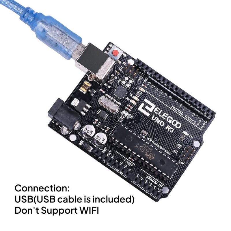 ELEGOO لوحة UNO R3 ATmega328P مع كابل USB (متوافقة مع Arduino) - Image 5