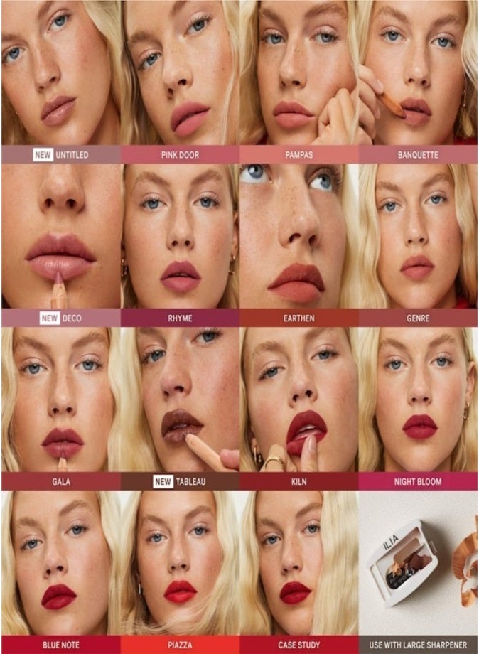 ILIA Lip Sketch Hydrating Lipstick + Lip Liner Crayon 2.3g – Banquette - Beige Pink Creamy Long-Wear Lip Duo - Image 3