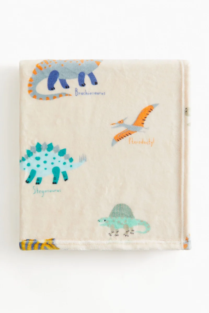 اتش اند ام Patterned fleece blanket