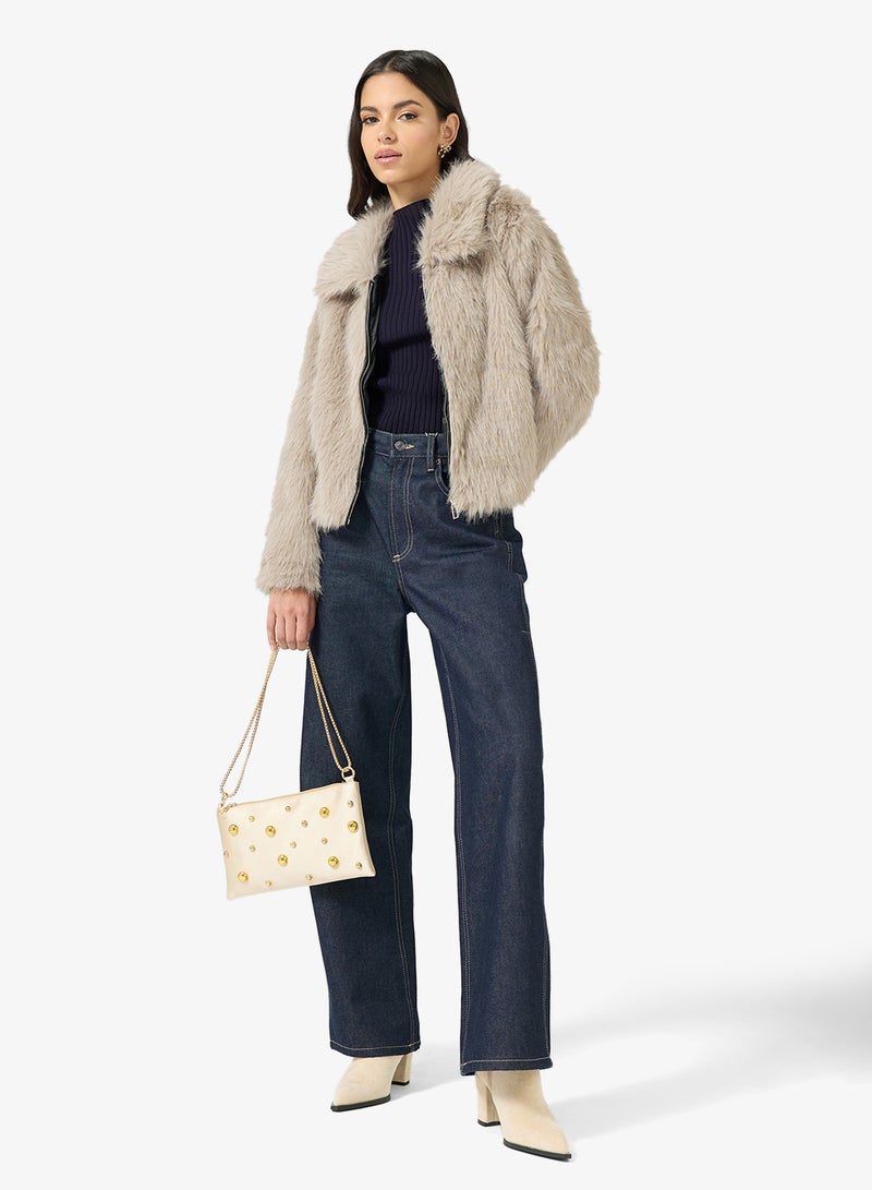 Ginger Cozy Faux Fur Short Jacket - Image 4