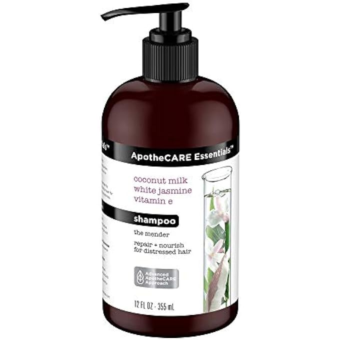 THE MENDER DAMAGED HAIR REPAIR SHAMPOO, COCONUT MILK, WHITE JASMINE, VITAMIN E, 12 OUNCE