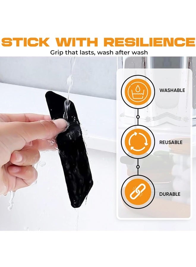 8pcs Non-Slip Rug Pad Grippers Carpet Tape, Reusable Self-Adhesive Corners Edges Gripper Pads - Image 4