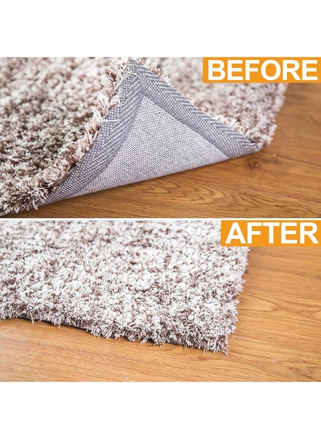 8pcs Non-Slip Rug Pad Grippers Carpet Tape, Reusable Self-Adhesive Corners Edges Gripper Pads - Image 5